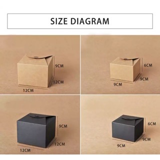 Hộp quà giấy kraft vuông nắp cài thắt nơ kèm rơm lót, hộp quà tặng kraft mini