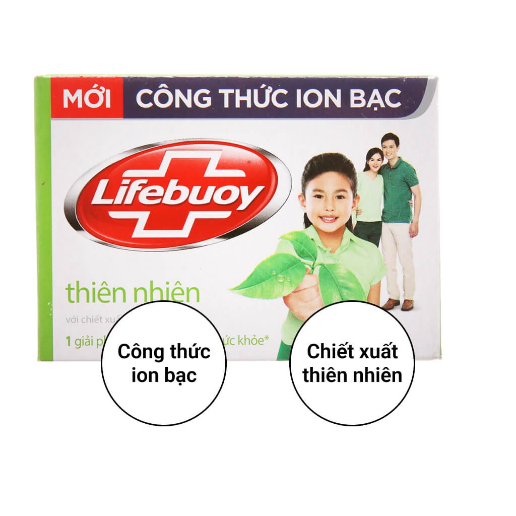 Xà bông cục Lifebuoy 90g đủ màu Đỏ Bảo Vệ Vượt Trội, Xanh Lá Thiên Nhiên , Chăm Sóc Da , Mát Lạnh Sảng Khoái