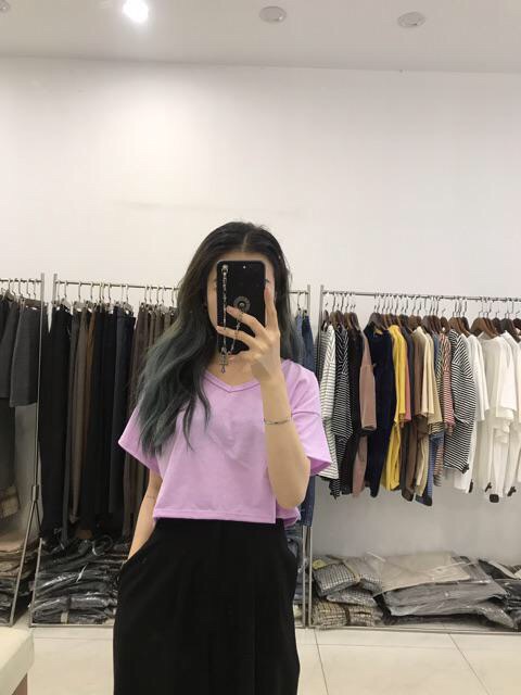 ÁO CROPTOP CỔ V( KÉO SANG XEM BẢNG MÀU)