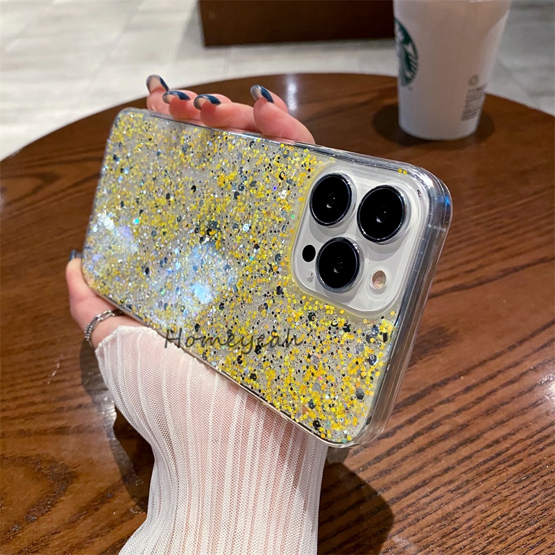 Ốp Điện Thoại Mềm Trong Suốt Chống Sốc Lấp Lánh Cho iPhone 11 12 13 Pro MAX X XR XS MAX ip12