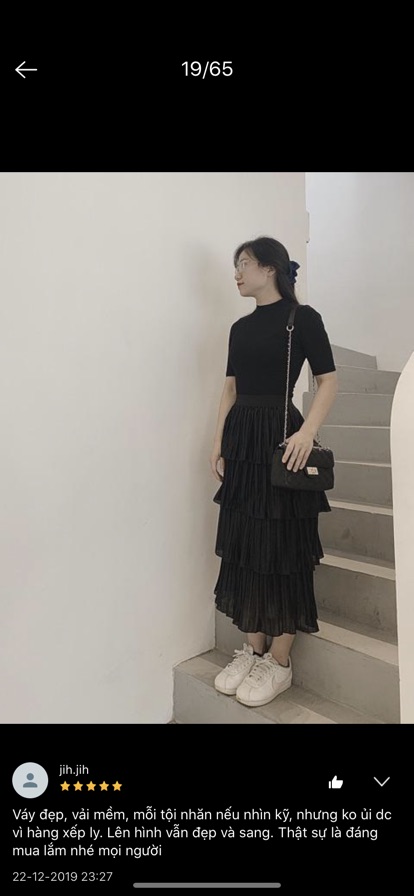 Chân váy bèo tầng dập li | BigBuy360 - bigbuy360.vn