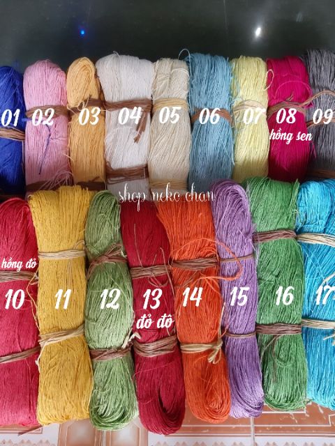 Combo Sợi cói giấy 2kg 120g