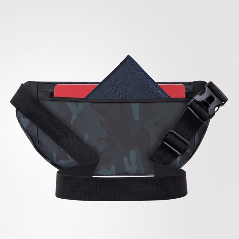 Túi đeo chéo/Túi bao tử Nam Nữ  RIVACASE 7614  chất liệu PTE chống nước đỉnh camo, họa tiết Camo đẹp xuất sắc