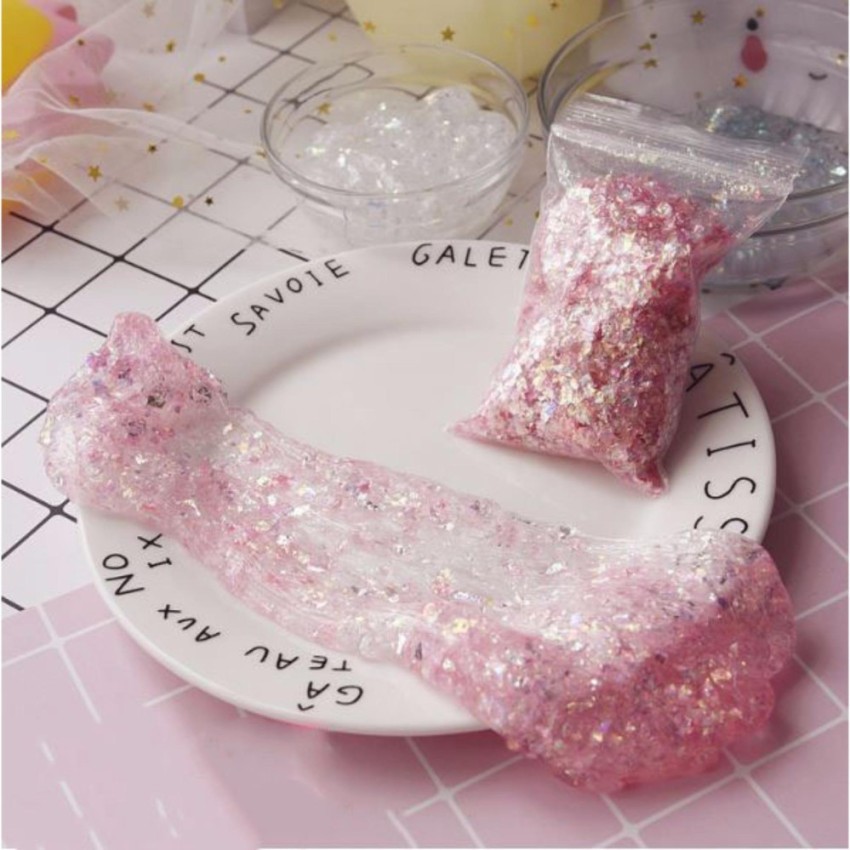 Kim Tuyến Giấy Hologram gói nhỏ nguyên liệu làm slime handmade thủ công 10g