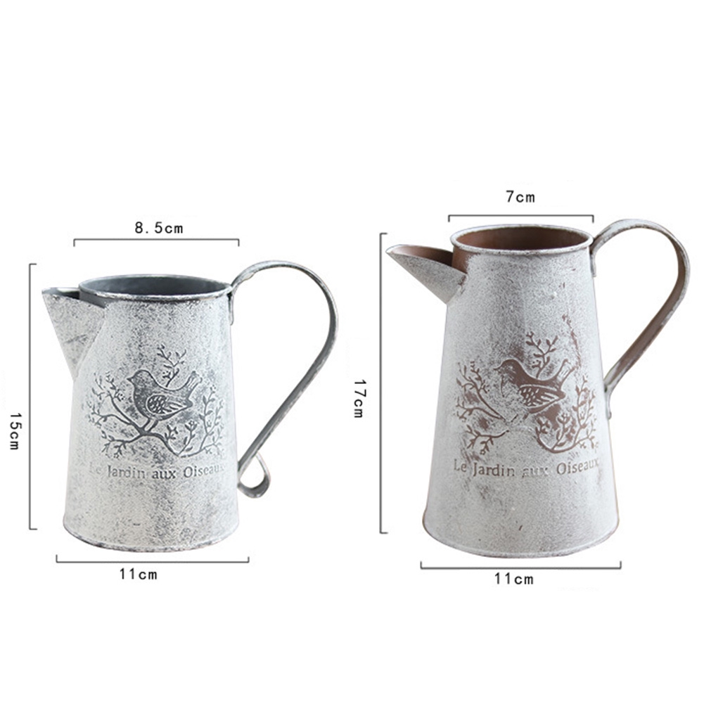 Xô đựng hoa bằng sắt phong cách vintage
