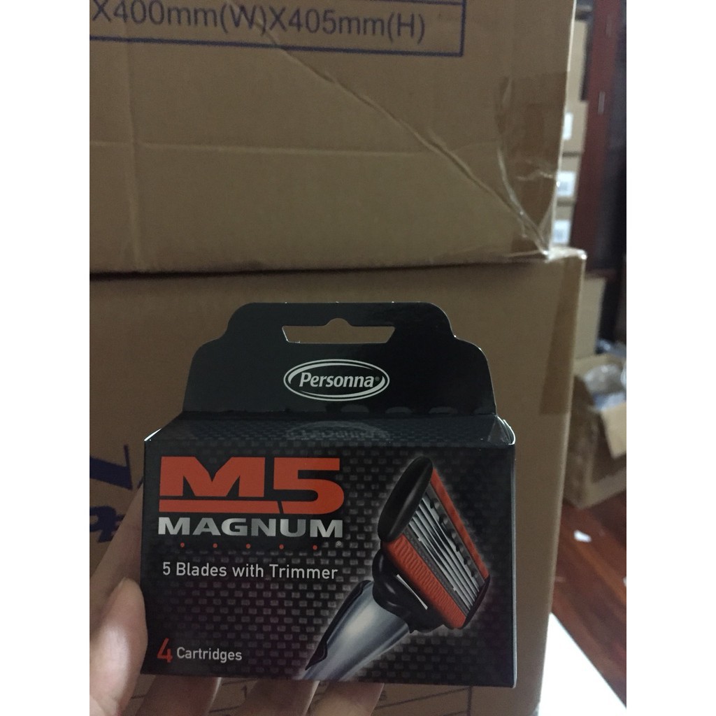 Hộp 4 đầu cạo 5 lưỡi Personna M5 magnum - Hàng nhập khẩu Mỹ