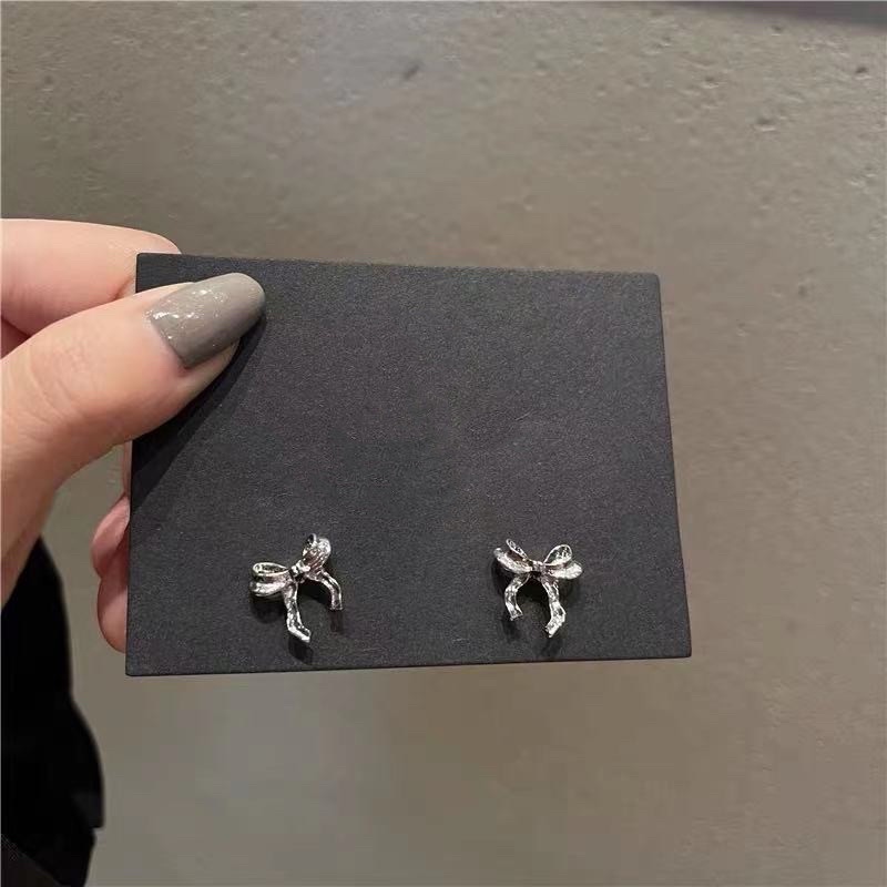 Set 2 Khuyên kẹp vành tai không hình nơ thời trang phong cách thanh lịch, sang trọng dành cho nữ