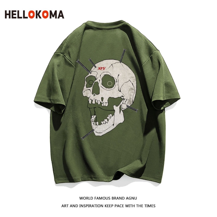 Áo Thun cotton Tay Ngắn Phong Cách Hip hop Thời Trang Mùa Hè 2023 y2k