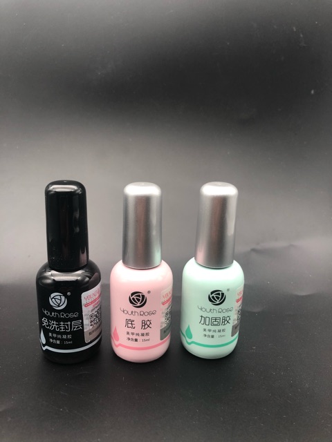 Sơn gel base top cứng móng hoa hồng 15ml và 20ml