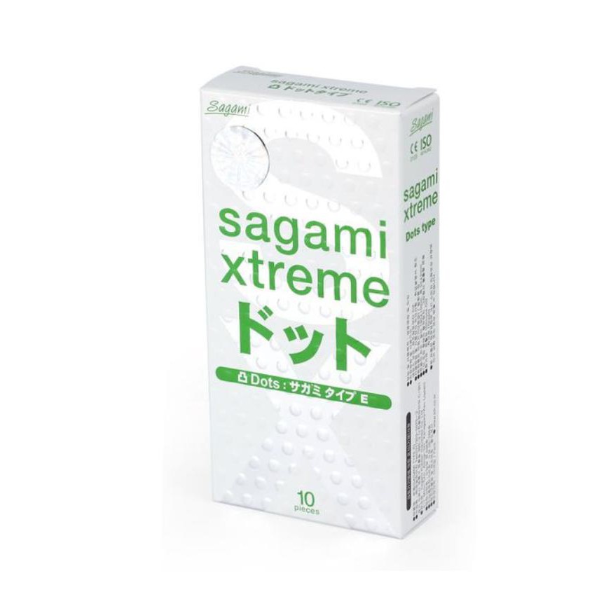 [Che tên SP] Bao cao su SIÊU GAI, CỰC mỏng, gân gai, vòng thắt, ko mùi SAGAMI XTREME WHITE - Xuất Xứ Nhật Bản, Hộp 10c