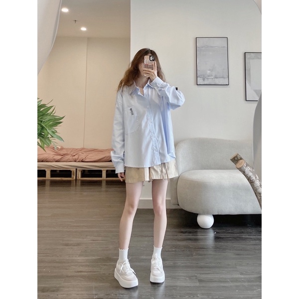 Sơ mi ulzzang oversize