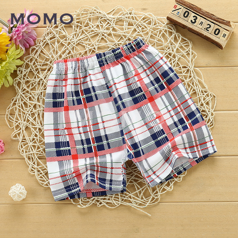 Quần Short Cotton Kẻ Ca-Rô Kiểu Hoạt Hình Ngộ Nghĩnh Đáng Yêu Cho Bé 1-7 Tuổi