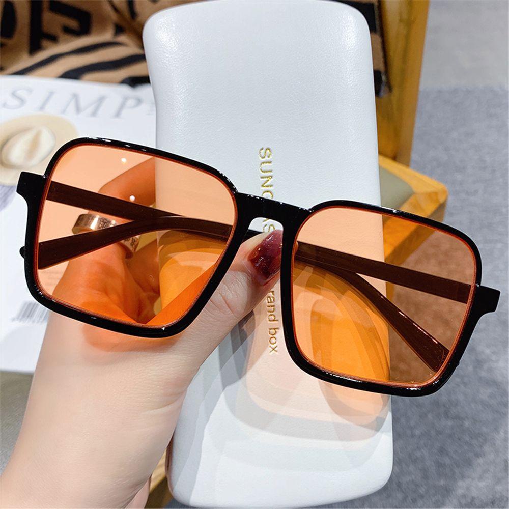 ❥EUCA❥ Retro Women Square Sunglasses Luxury Goggle Oversized Sunglasses UV400 Classic Black Vintage Eyewear Men Sun Glasses