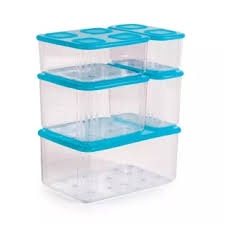 Bộ hộp trữ mát Fresh Clear Tupperware thân trong suốt dễ nhìn thấy thực phẩm