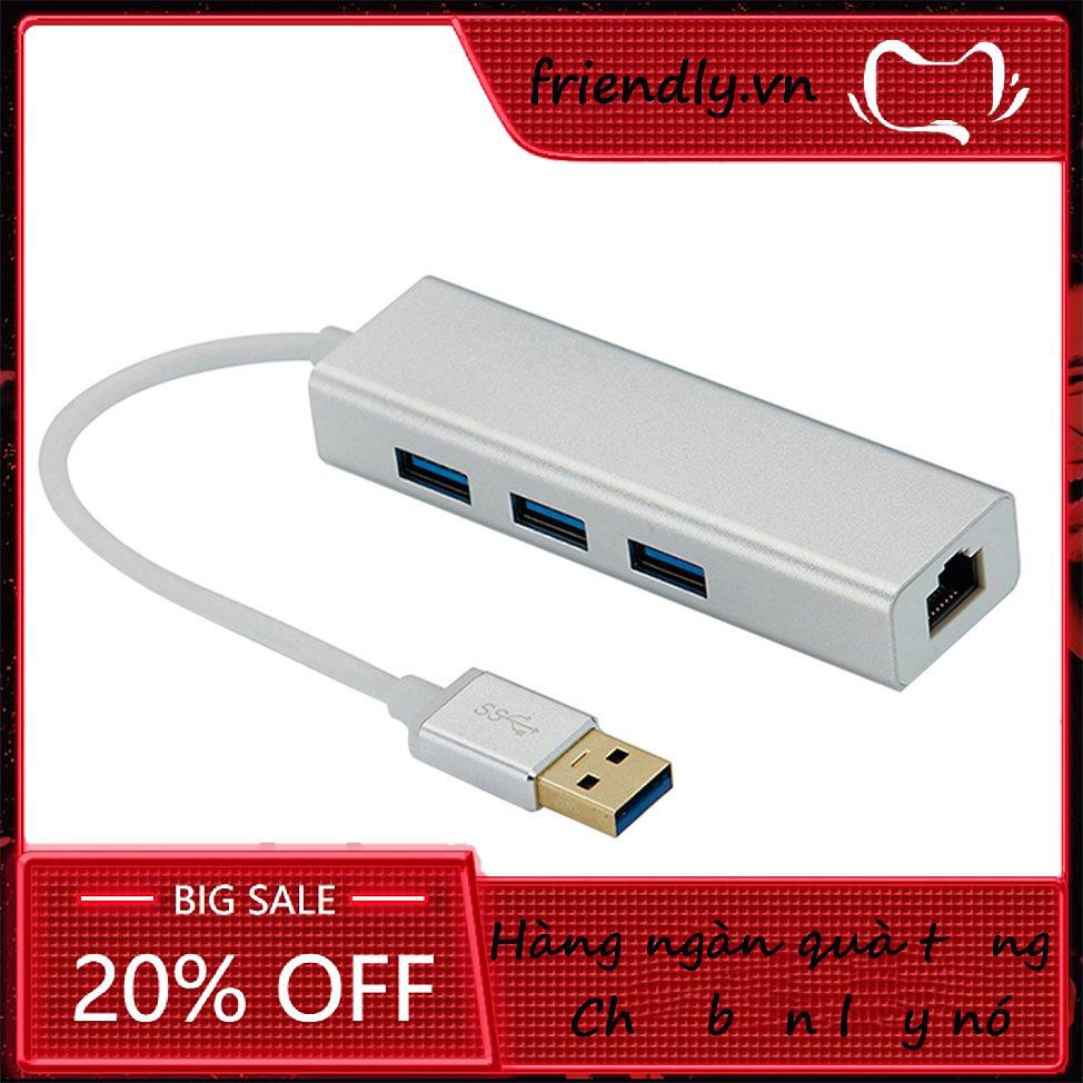 Bộ Chia 3 Cổng Usb 3.0 Gigabit Ethernet Lan Rj45 1000mbps