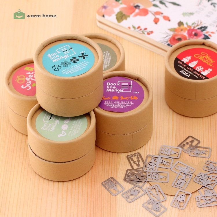 Thẻ Dấu Sách Mini Bằng Kim Loại Họa Tiết Xinh Xắn