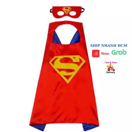 Áo choàng siêu nhân cho bé trai hóa trang superman kèm mặt nạ che mắt  hm0361-1