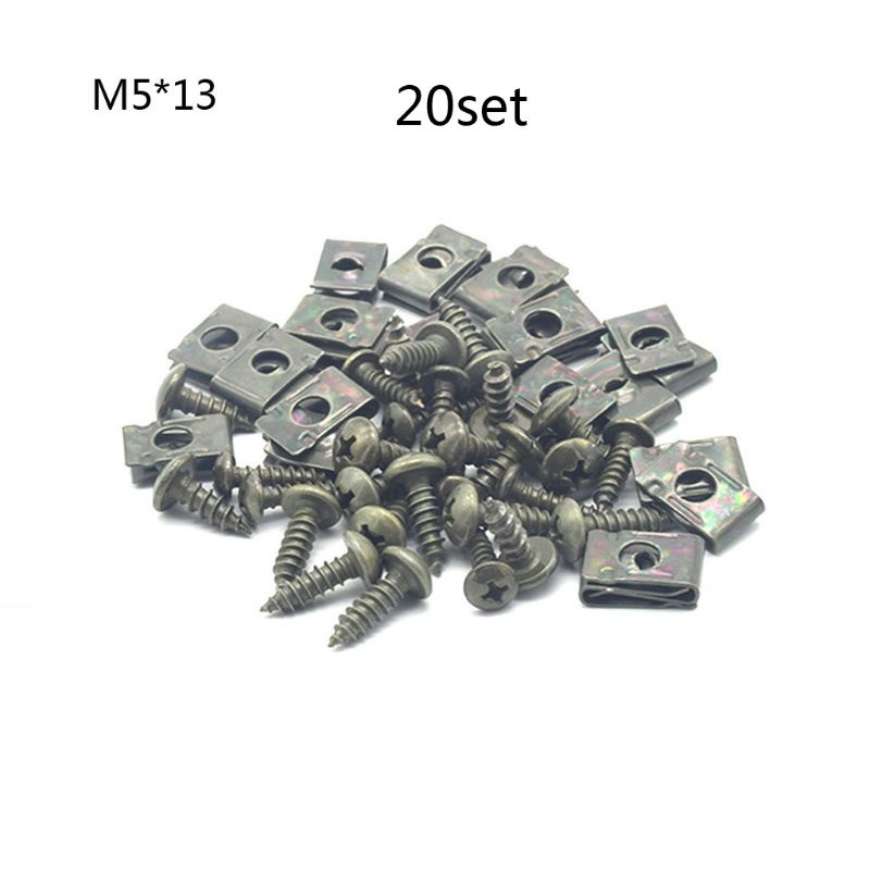 Set 20 Ốc Vít M4 / M5 Bằng Kim Loại Chống Rỉ Cho Xe Máy / Xe Scooter
