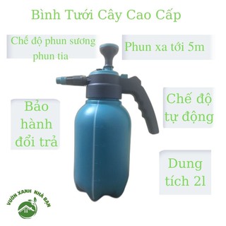 Bình tưới cây cao cấp 2l - phun tia - phun sương - phun xa 5m