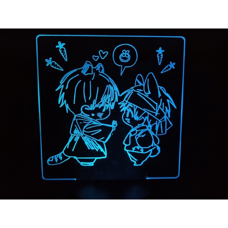Đèn Led Manga Anime 3d, Đèn Ngủ Led Love Cute, Manhwa, Dễ Thương, No Love Zone