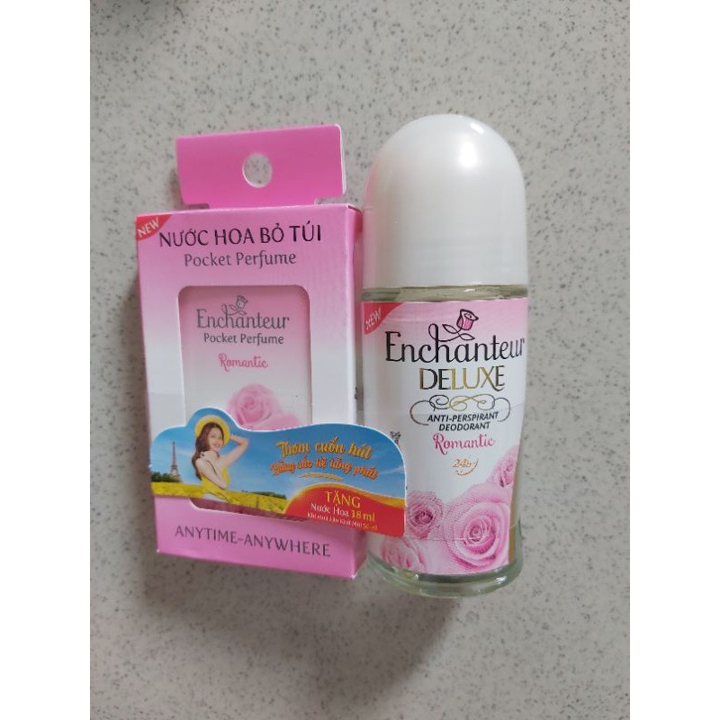 LĂN KHỬ MÙI HƯƠNG NƯỚC HOA ENCHANTEUR 50ml tặng nước hoa 18ml