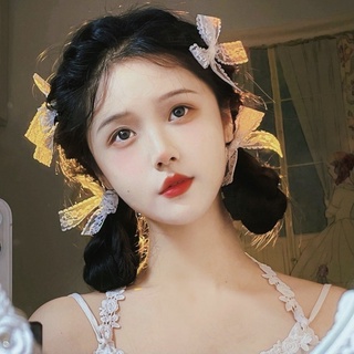 Kẹp Tóc Nơ Ren Trắng - KEP1180