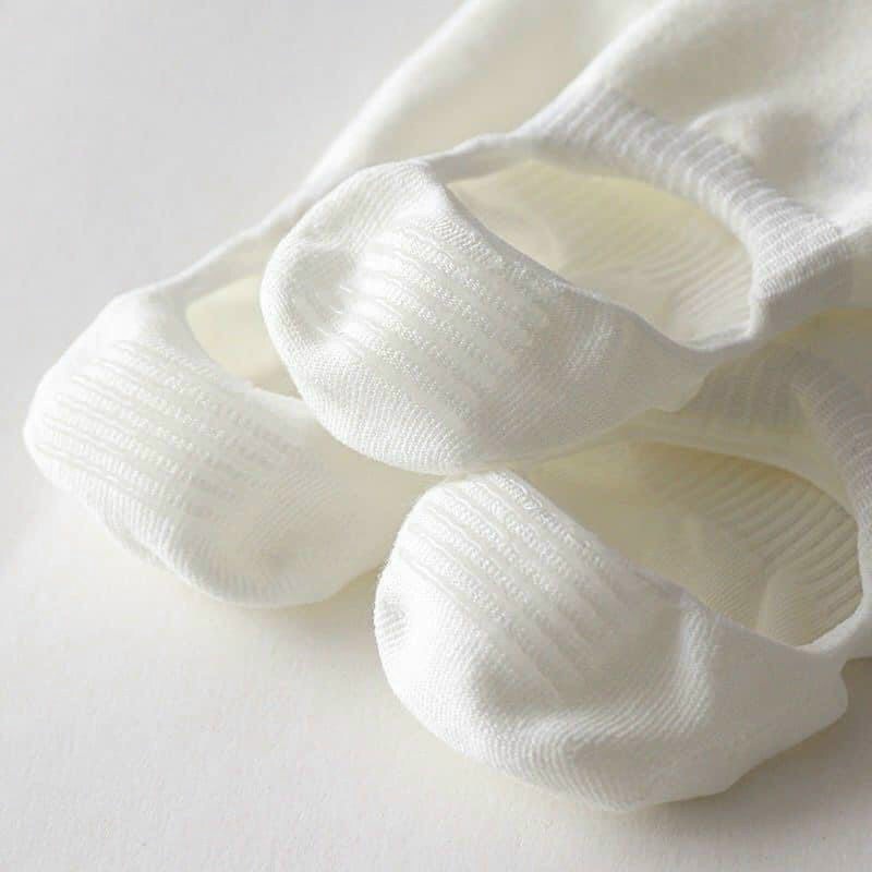 Set 9 đôi tất cổ ngắn, vớ tất lười nửa bàn chân nữ màu trắng họa tiết hình thú dễ thương thời trang Hàn Quốc