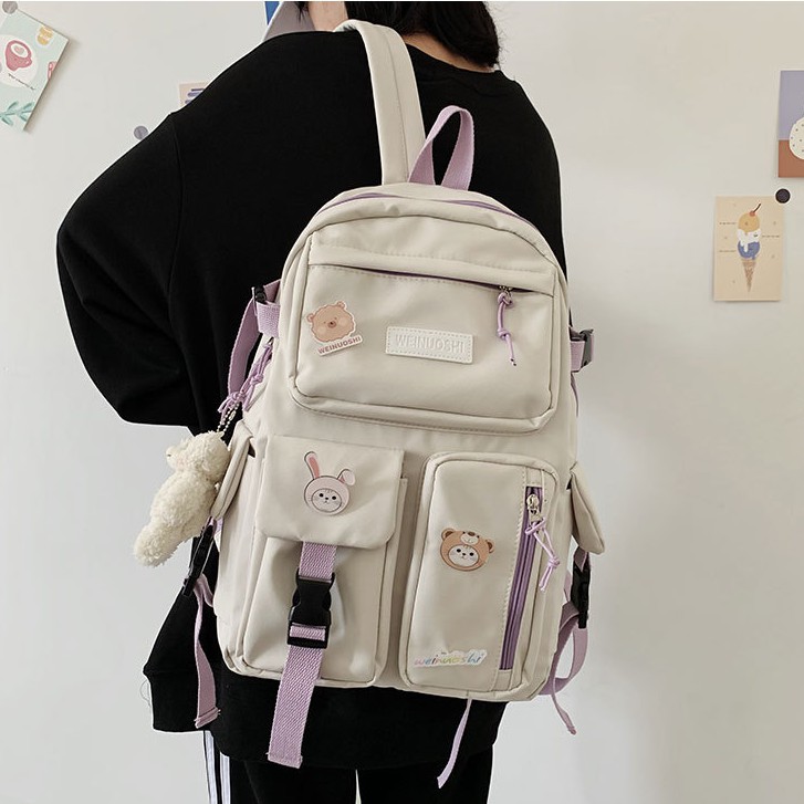 Balo ulzzang chống nước thời trang nữ đi học đi chơi dễ thương cute chống nước