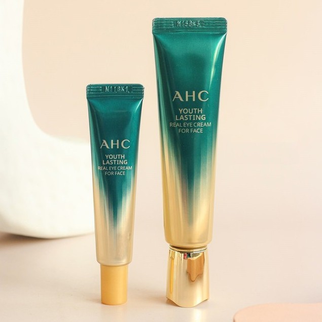 Kem Mắt AHC , Kem Dưỡng Da Mắt AHC Youth Lasting Real Eye Cream For Face - Màu Xanh