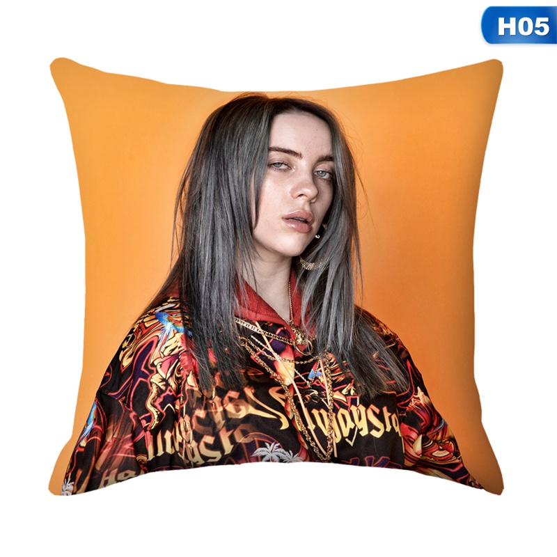 Vỏ Gối Vuông In Hình Billie Eilish Độc Đáo