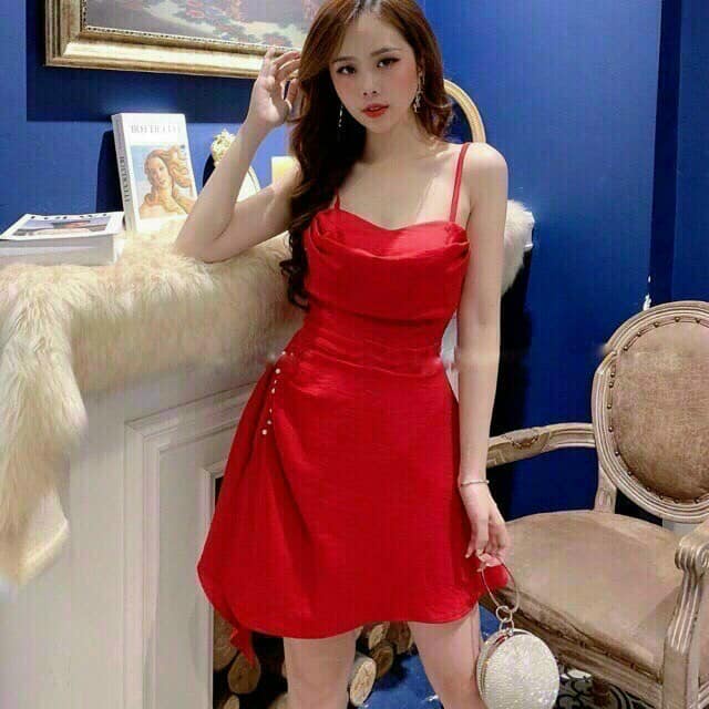 ĐẦM XÒE THIẾT KẾ HAI DÂY KIỂU DÁNG XINH XẮN