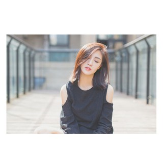 Tóc giả cài 2 bên mái dài cúp