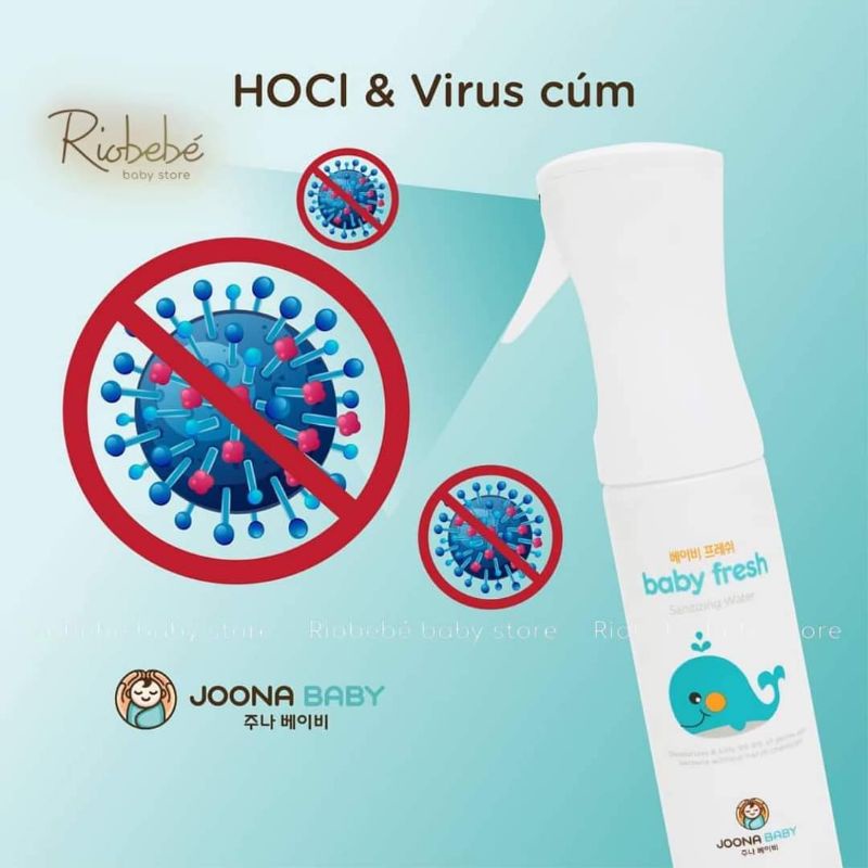 Xịt khá ng khuẩn tiệt trùng cho bé và gia đình Joona Baby Fresh