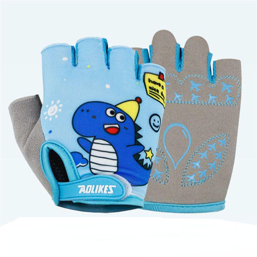 MMLUCK Children Cycling Gloves Anti-sweat Outdoor Sports Bicycle Gloves Bicycle Supplies Riding Equipment Hiking Skating Half Finger Golves