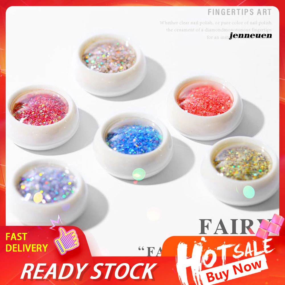 Set 6 Hộp Kim Tuyến Lấp Lánh Trang Trí Móng Tay Diy