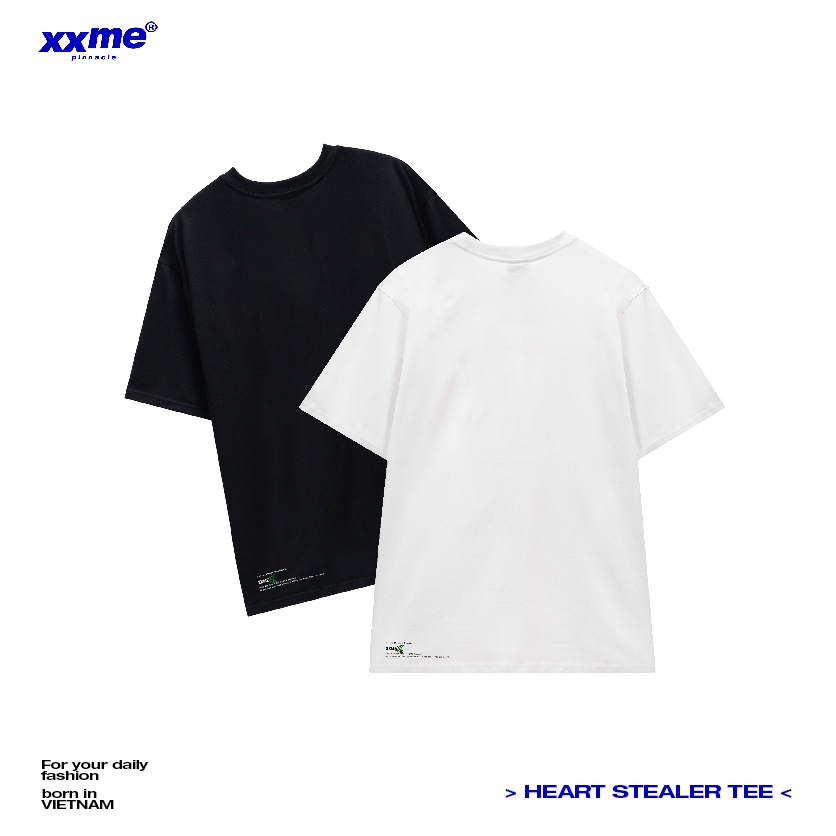 Áo thun tay lỡ nam nữ cotton thoáng mát Heart Stealer Tee - XXME – Màu Đen / Trắng