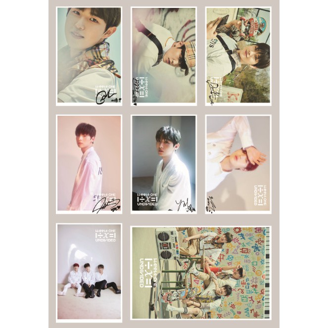 Lomo Card WANNA ONE 1÷x=1 (UNDIVIDED) + LIGHT Có chữ ký