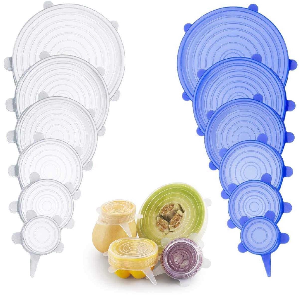 Set 6 nắp silicon đậy an toàn dùng cho nhà bếp
