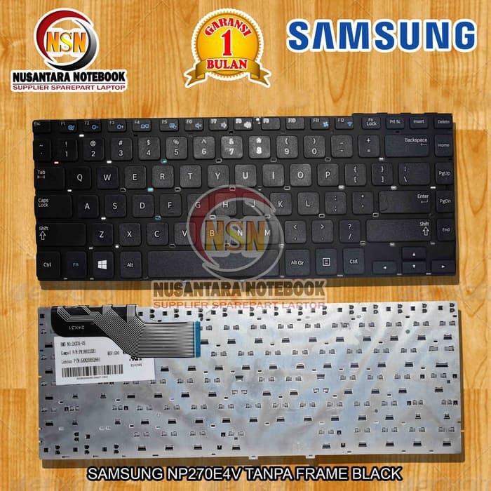 Bàn Phím Không Khung Cho Laptop Samsung Np270e4v Đen