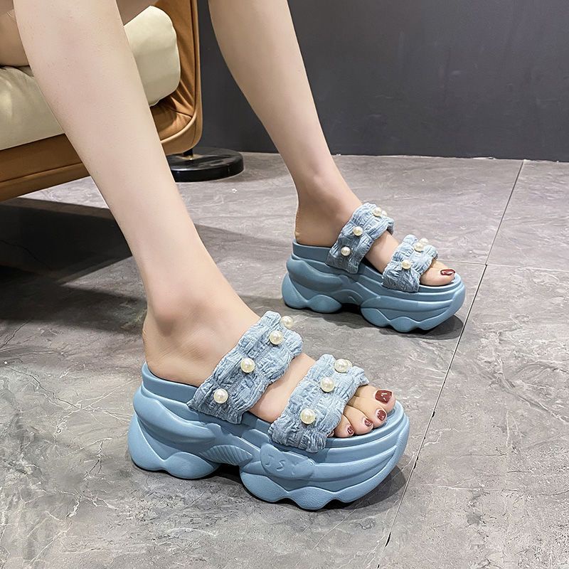 Dép Đế Dày Tăng Chiều Cao Thiết Kế Mới Năng Động Thời Trang
