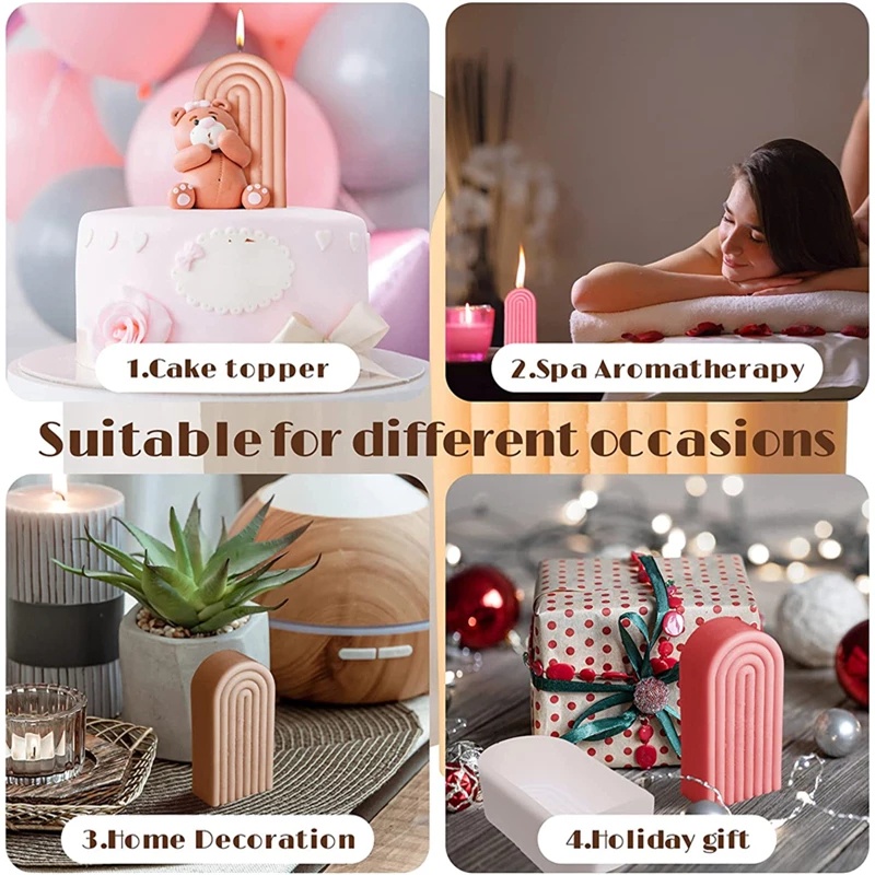 Khuôn Silicone Tạo Hình Làm Nến Thơm Hình Học 3D Diy