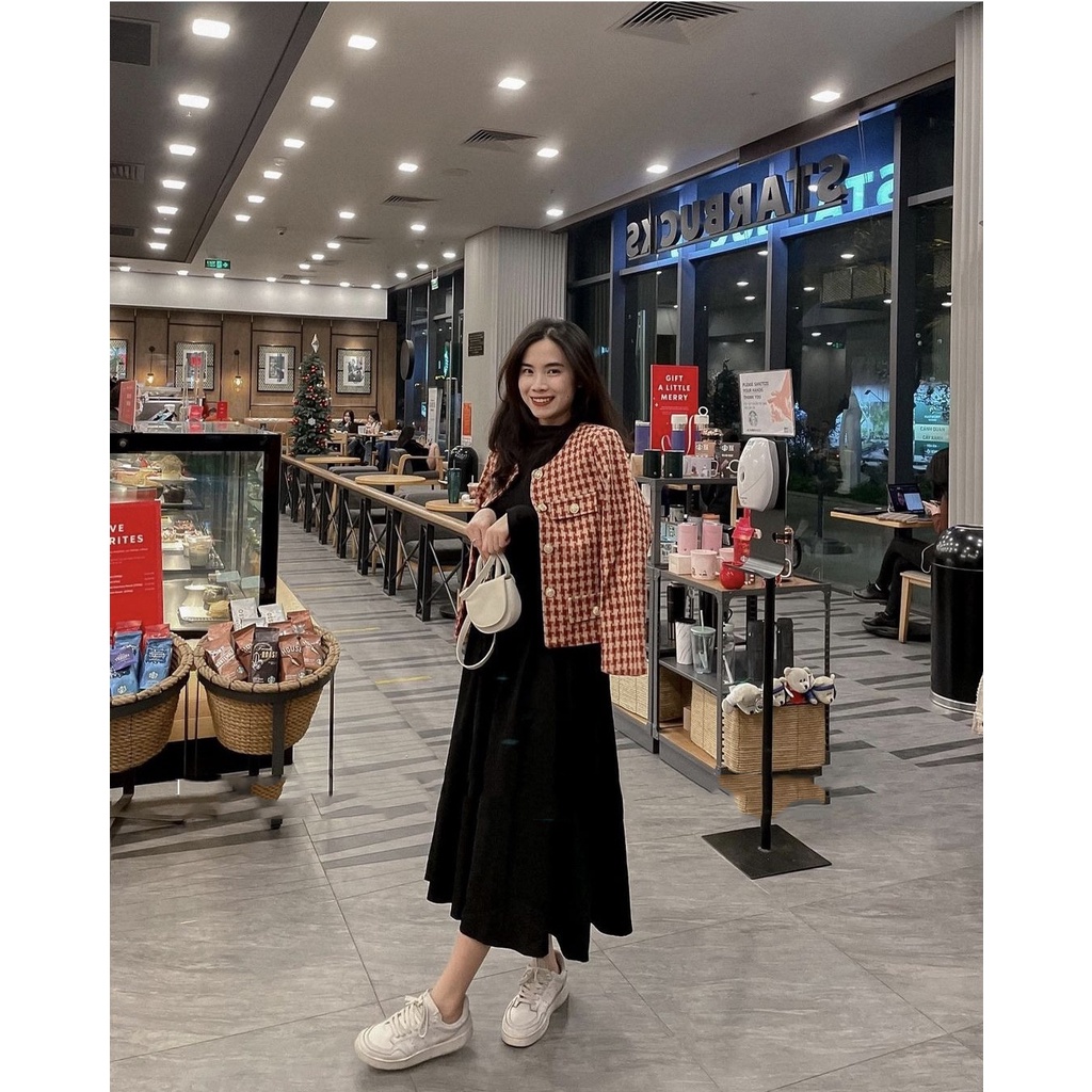 Áo Khoác Dạ TWEED - Áo khoác 2 lớp kẻ ô vuông Daski | BigBuy360 - bigbuy360.vn