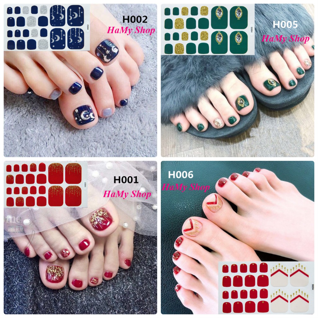 Sticker dán móng chân không thấm nước P1- Nail sticker