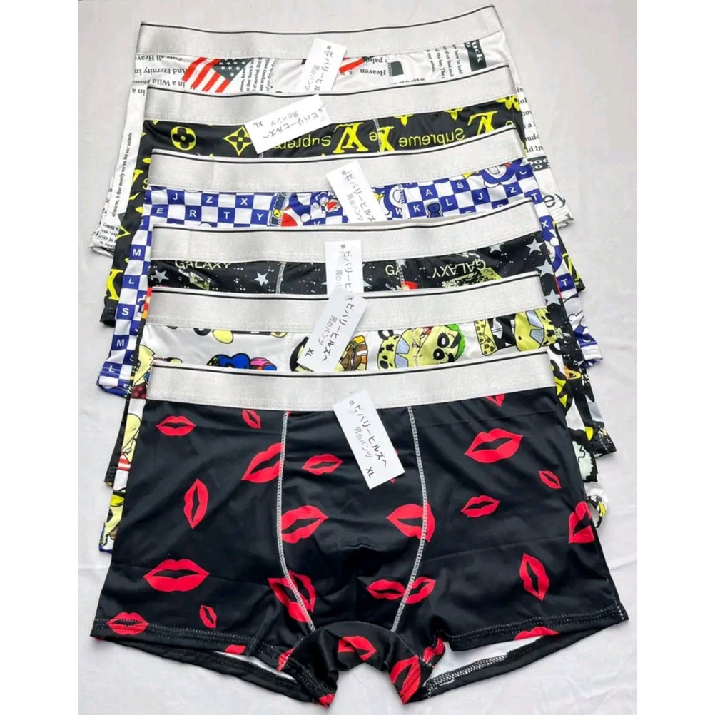 [Size 30-80kg] Quần lót nam in hình thun lạnh cao cấp, quần xì nam thun lạnh hoạt hình doremon, cờ mỹ