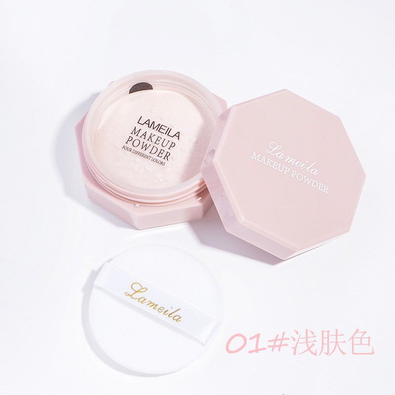 Phấn phủ dạng bột Lameila vỏ hình lục giác độc đáo che khuyết điểm kiềm dầu cho lớp nền bền màu lâu trôi(hàng sẵn) | BigBuy360 - bigbuy360.vn