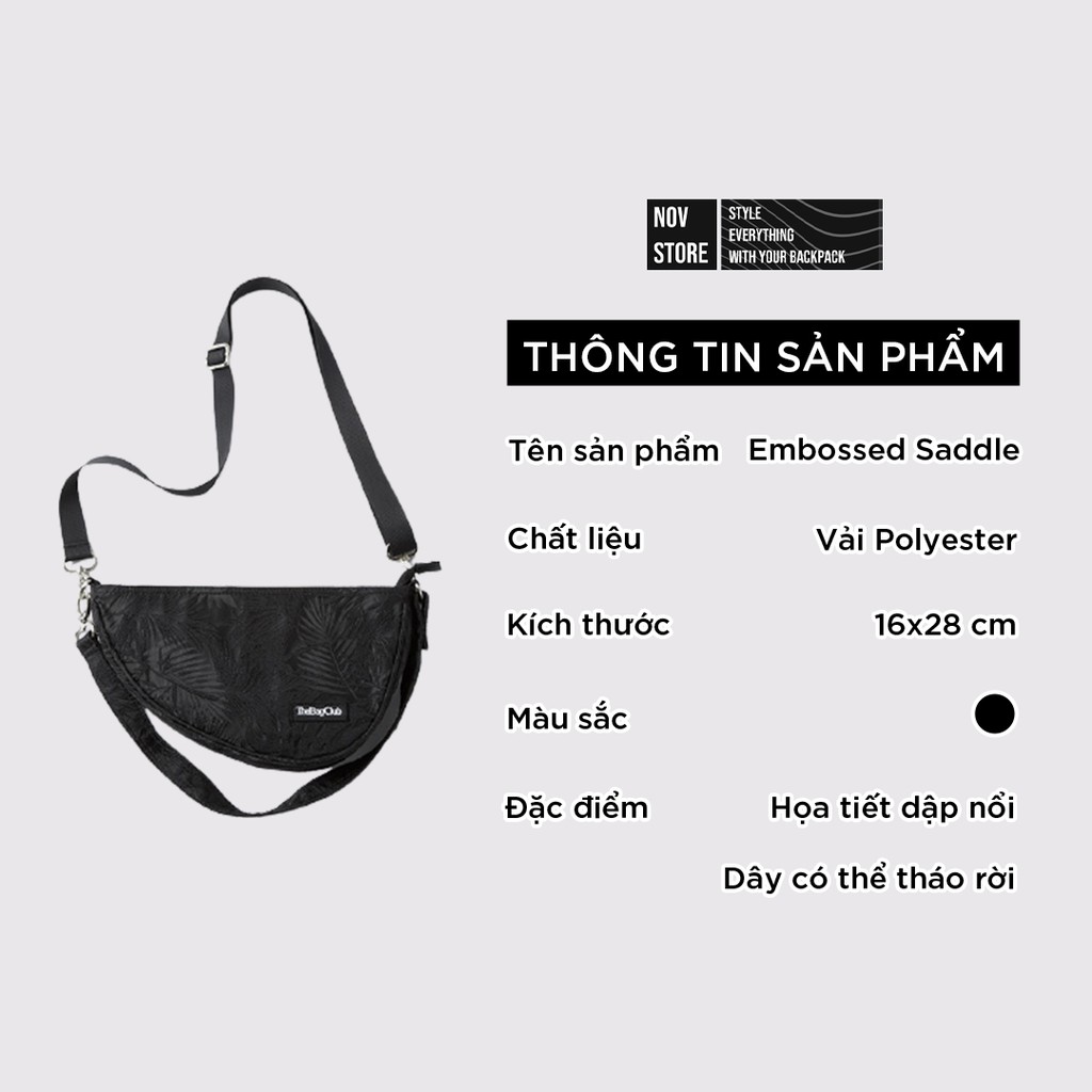 Túi xách Unisex - EMBOSSED SADDLE BAG