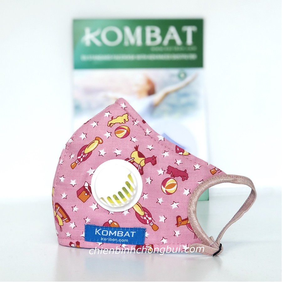 Khẩu trang vải 8 lớp Karibon Kombat lọc bụi mịn