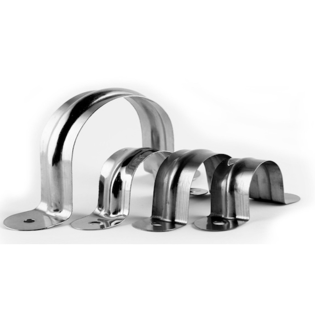 Móc ống, cùm ống, đai Omega 21, 27, 34, 42, 49, 60, 90, 114 INOX bóng