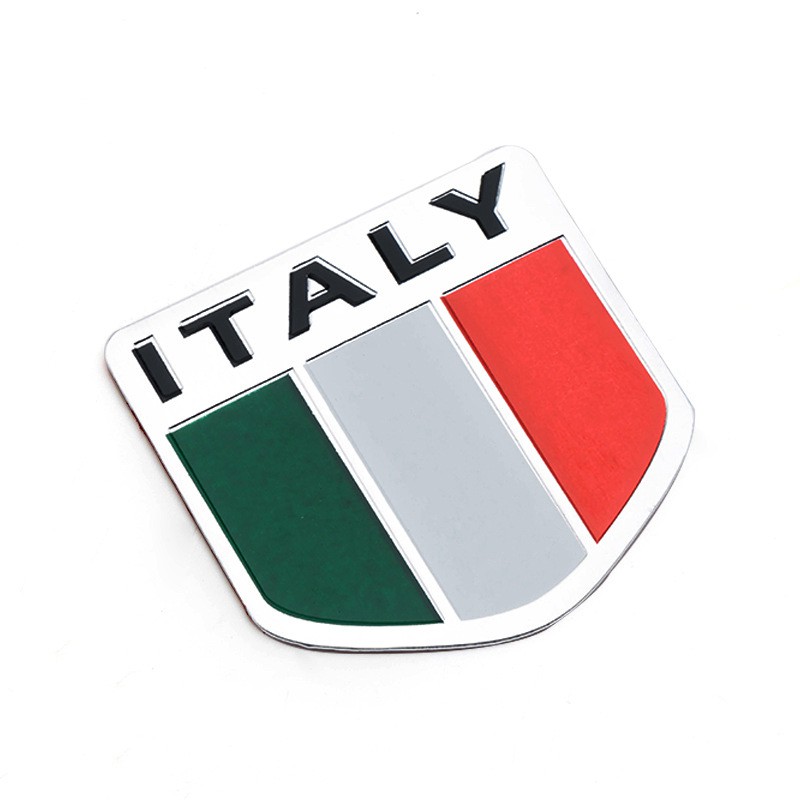 Miếng dán kim loại CỜ ITALY ( 5cm x 5cm )