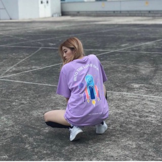 🌹Áo Thun Form Rộng Tên Lửa Tím